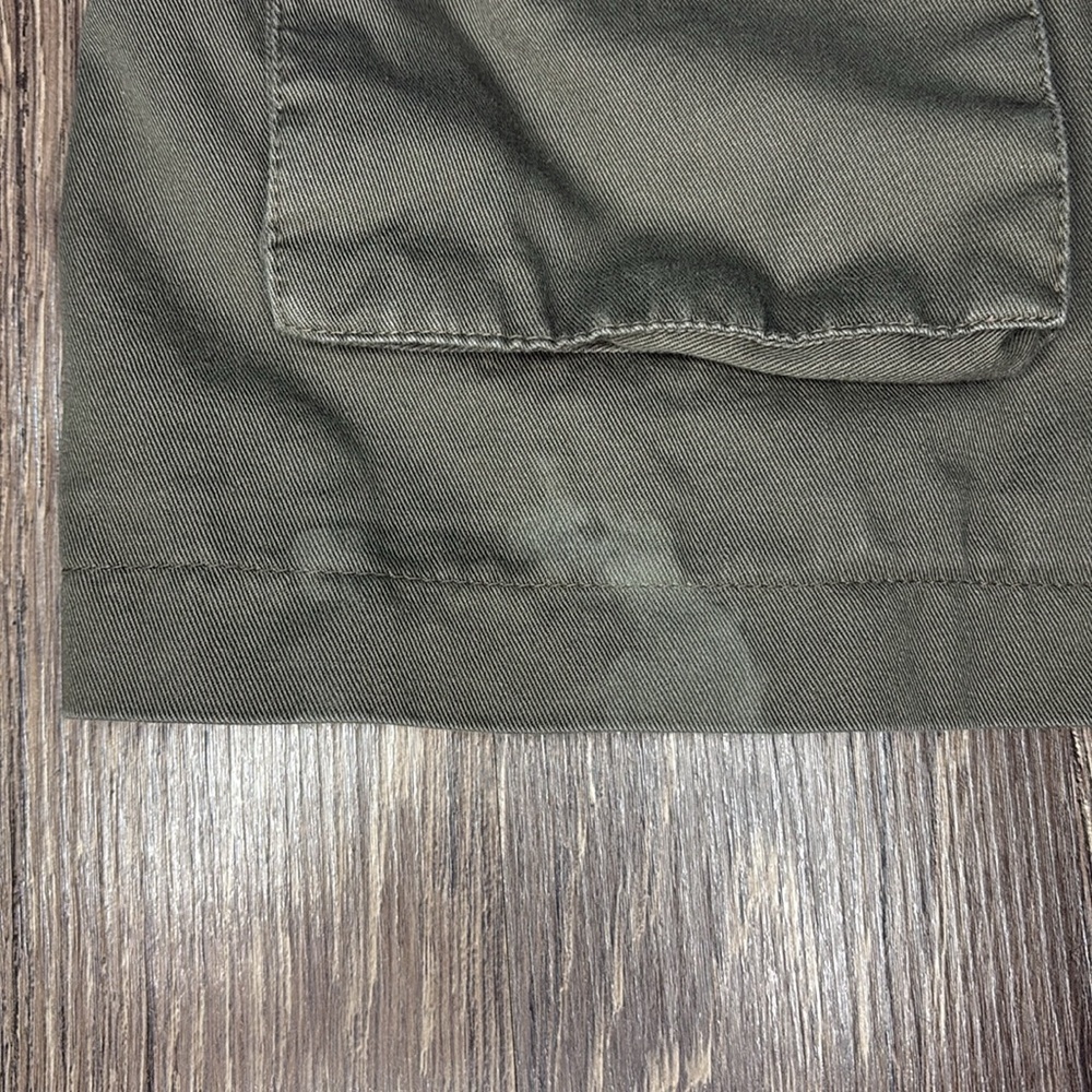 Woman’s Olive Green Moto utility Jacket with Tribal Pattern size small - Picture 3 of 9